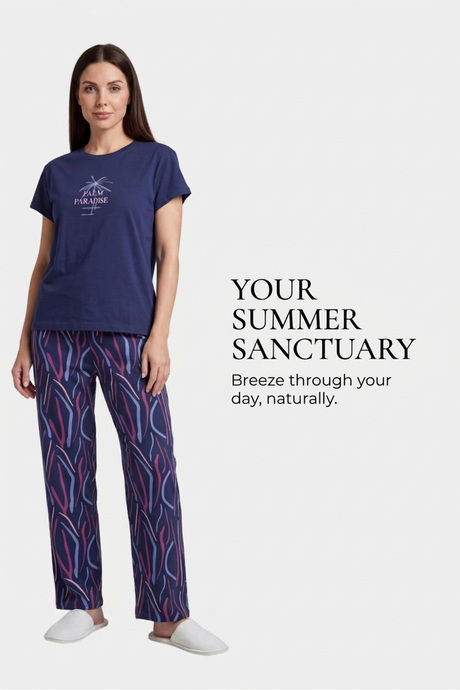 Sweet Dreams Graphic Printed Pyjama Set - Iconic Navy — image 4